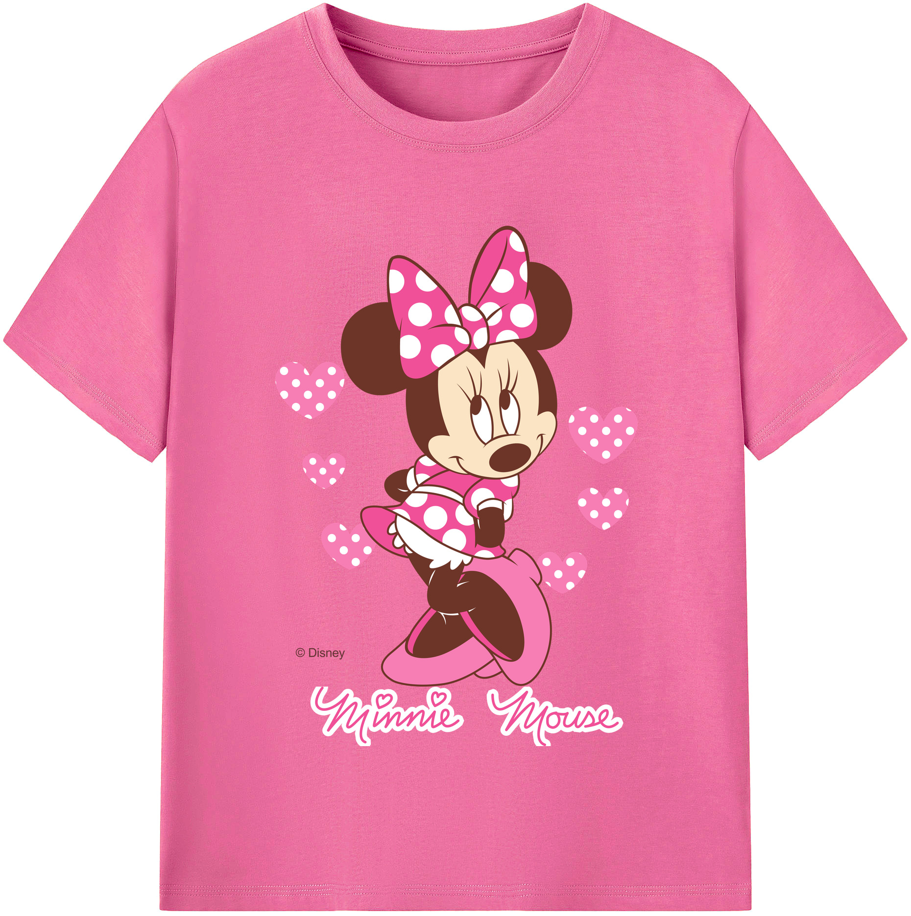 （画像用） ミッキーマウス Mickey Mouse レディースカジュアルプリントTシャツ（綿100％）